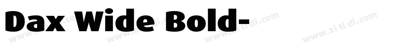 Dax Wide Bold字体转换